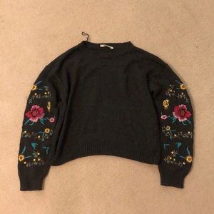 embroidered sweater